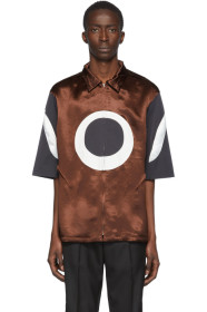 Kiko Kostadinov - Chemise à glissière brune Derby Oval