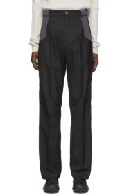 Kiko Kostadinov - Pantalon en laine noir et gris Tulcea Tailored