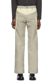 Kiko Kostadinov - Pantalon taupe et beige Riding Claw