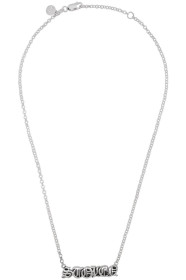 Stolen Girlfriends Club - Collier argenté Black Letter Pendant