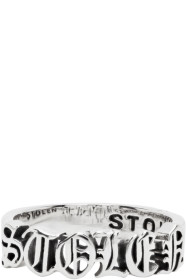 Stolen Girlfriends Club - Bague argentée Black Letter