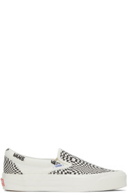 Vans - Black & White Check OG Classic Slip-On LX Sneakers