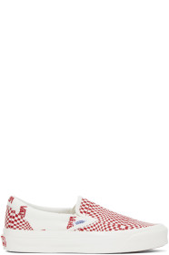 Vans - Red & White Check OG Classic Slip-On LX Sneakers
