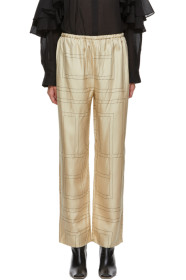 Totême - Beige Monogram Vizelle Lounge Pants
