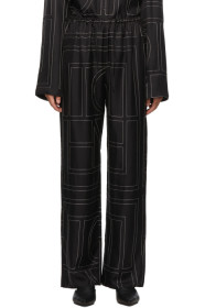 Totême - Black Vizelle Monogram Lounge Pants