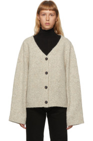 Totême - Grey Marled Wool Treviso Cardigan