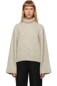 Totême - Grey Marled Wool Ravenna Turtleneck