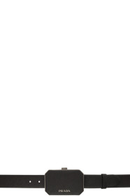 Prada - Black Saffiano Pouch Belt