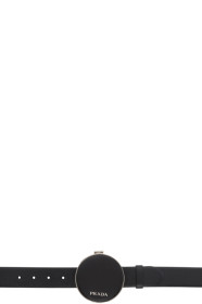 Prada - Black Round Clasp Pouch Belt