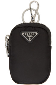 Prada - Black Logo Pouch Keychain