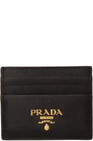 Prada - Black Saffiano Card Holder