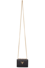 Prada - Black Saffiano Curb Chain Wallet Bag