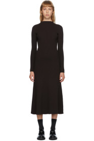 Prada - Brown Rib Knit Long Dress