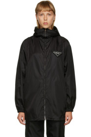 Prada - Black Recycled Nylon Hooded Jacket