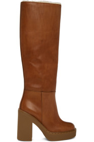 Prada - Brown Platform Tall Boots