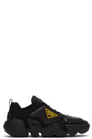 Prada - Black Square Toe Logo Sneakers