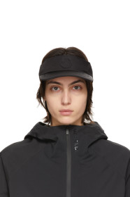 moncler - Black Gabardine Logo Visor
