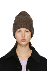 acne-studios - Tan Rib Knit Beanie