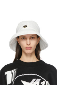 we11done - White Big Brim Bucket Hat