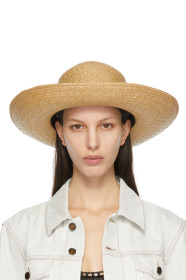 saint-laurent - Beige Straw Maui Fedora