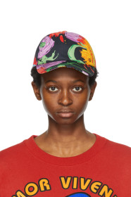 gucci - Black Ken Scott Edition Floral Print Cap