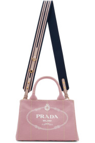 Prada - Purple Small Cotton Canvas Logo Tote
