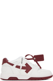 off-white - White & Burgundy Out Of Office Sneakers