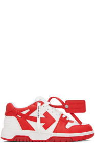 off-white - Red & White Out Of Office Sneakers