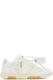off-white - White & Beige Slim Out Of Office Sneakers