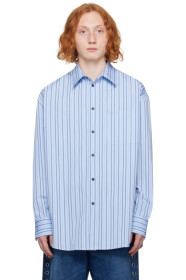 off-white - Blue Striped Shirt