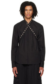 off-white - Black Eyelet Duchesse Shirt