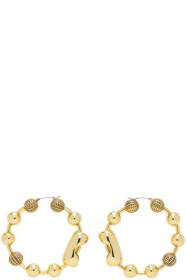 marc-jacobs - Gold 'The Monogram Ball Chain Hoop' Earrings