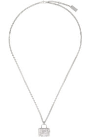 marc-jacobs - Silver 'The Pavé Tote Pendant' Necklace
