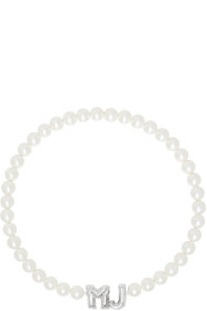 marc-jacobs - White 'MJ' Balloon Pearl Necklace