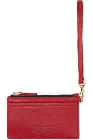 marc-jacobs - Red 'The Leather Top Zip Wristlet' Wallet