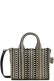 marc-jacobs - Black & White 'The Monogram Leather Mini' Tote