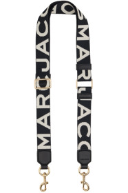 marc-jacobs - Black & White 'The Thin Logo Webbing' Shoulder Strap