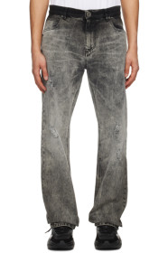balmain - Gray Stonewashed Jeans
