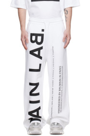 balmain - White 'Main Lab' Sweatpants