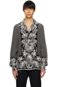 balmain - Black & Off-White Paisley Shirt