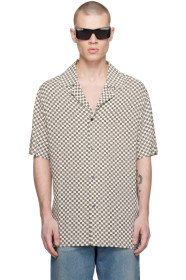 balmain - Black & Off-White Mini Monogram Shirt