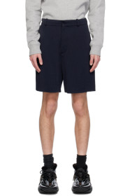 balmain - Navy Jacquard Shorts