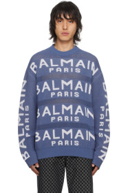 balmain - Blue Crewneck Sweater