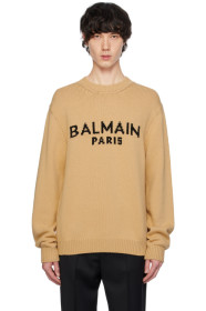 balmain - Beige Jacquard Sweater