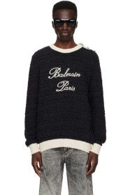 balmain - Black Embroidered Sweater