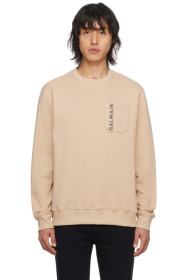 balmain - Beige Bonded Sweatshirt