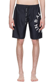 balmain - Black Printed Swim Shorts