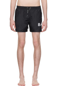 balmain - Black Printed Swim Shorts