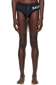 balmain - Black Printed Swim Briefs