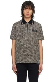balmain - Black Monogram Polo